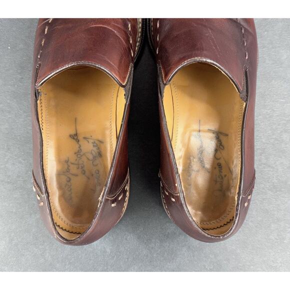 Antonio Maurizi Men\'s Loafer Slip-On Shoes Brown Leather Size 45 US 12 main image 5